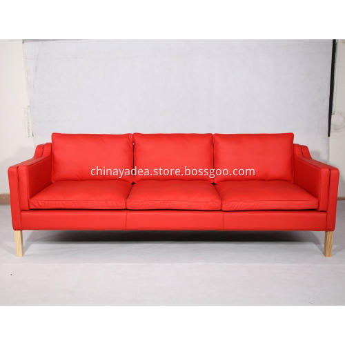 Borge Mogensen 2213 3 Seater Leather Sofa Replica